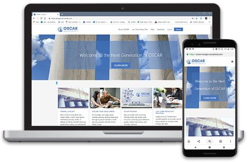 Laptop and phone with OSCAR landing page