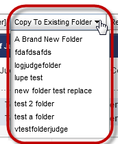 Copy to Existing Folder