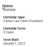 Clerkship Positions View and Apply