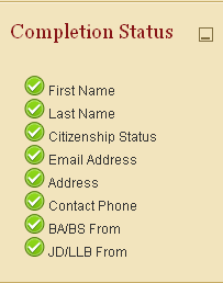 completion status